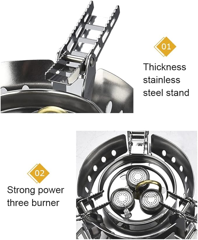 Bulin AirOka B17 6800W Super Windproof Outdoor Camping Stoves Portable Camping Stove Burner Strong Firepower with Piezo Ignition Folding Lightweight Backpacking Stove for Outdoor Hiking Cooking BBQ