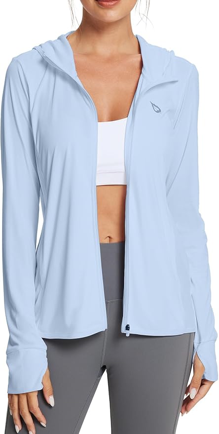 baleaf Women's Sun Protection Jacket Hoodie Clothing Lightweight Long Sleeve Sun Cover Up Shirt