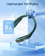 SWEETFULL Portable Neck Fan 360° Cooling Bladeless Personal Fan | No Hair Twisting - 4000mAh USB Rechargeable Wearable Fan for Travel, Birthday Gifts for Men, Women, Mom, and Dad