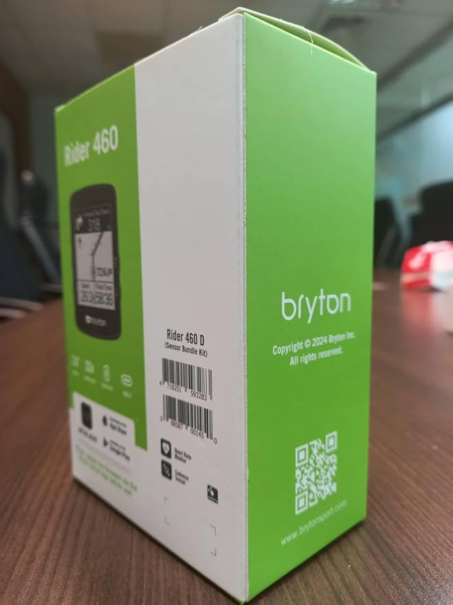 Bryton Rider 460 Sensor Bundle 2.6 Inch LCD GPS Bike Computer Innovative Navigation Assistance, Compatible with E-Bike and Bike Radar, 32hrs Long Battery Life, Bluetooth ANT Waterproof