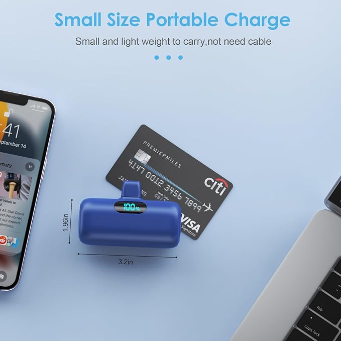 Small Portable Charger for iPhone 5000mAh, PD Fast Charging Power Bank,Mini Battery Pack Portable Phone Charger Travel Essentials for iPhone 14/14 Pro Max/13/13 Pro/12 Pro/11/XS/XR/X/8/7/6/SE Series