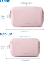 BAGSMART Toiletry Bag for Men, Travel Toiletry Organizer Dopp Kit Water-resistant Shaving Bag for Toiletries Accessories, Door Room Essentials,Pink-large