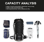 MOUNTAINTOP 80L Internal Frame Backpack for Man & Women Backpacking Hiking Backpack with Rain Cover