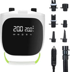 Electric Paddle Board Pump – 20PSI High-Pressure Electric SUP Pump Air Pump with Auto Shutoff, Dual-Stage Inflation for Paddle Boards, Kayaks, Tents, Boats & Inflatables White