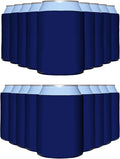PartyPrints 200 Pack Navy Blue Blank Can Cooler Sleeves, Customizable Bulk Insulated Foam for Beer, Collapsible Plain Drink Holder, Cold Soda Insulator, 12oz Regular, 16oz Tall Cans