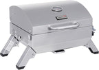 Royal Gourmet GT1001 Stainless Steel Portable Grill, 10000 BTU BBQ Tabletop Gas Grill with Folding Legs and Lockable Lid, Outdoor Camping, Deck and Tailgating, Silver