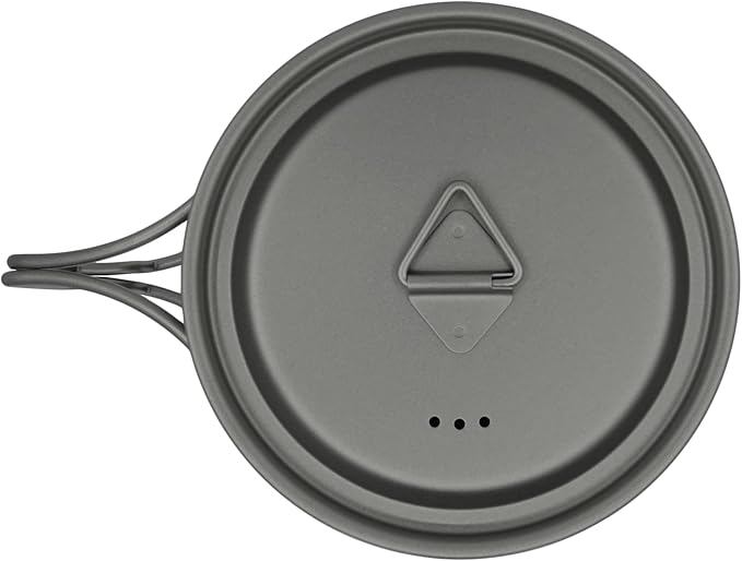 Kuvik Titanium Pot with Lid 650ml (22 oz) - Ultralight and Compact Pot for Backpacking, Camping, and Survival