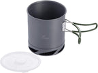 Fire-Maple Hard Anodised Aluminium Camping Pot with Folding Handle for Hiking Picnic with Heat Exchanger Cookware Camping Pans