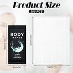 Treela 300 Pcs Bulk Deodorant Large Body Wipes Individually Wrapped Wet Wipes Travel Size for Adults Shower for Homeless Supplies Hygiene Personal Cleansing for Hiking Gym(7.09" X 9.84",Black)