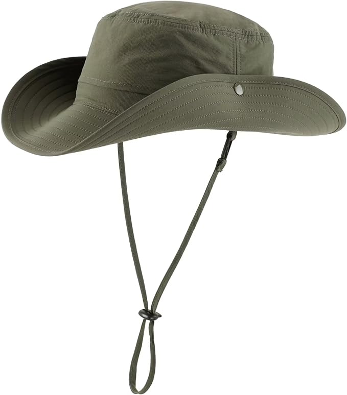 Connectyle Sun Hat for Men Women Outdoor UV Protection Safari Hat for Fishing Hiking Gardening Breathable Cowboy Hat UPF50
