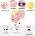 Neck Pillow Airplane, 2025 Upgraded Memory Foam Travel Pillow for International Flights, Adjustable Clasp, Storage Bag, Advanced Neck Support for Road Trips, Home, Office, and Gaming