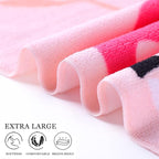 4 Packs Oversized Thin Beach Towel Set XL Extra Large Big 36 x 72 in Clearance Travel Towels Soft Swim Blanket for Adult Women Men Chair Cover Accessories Essentials Shark Flamingo Fish Shell