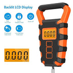 Portable Luggage Scale, 50KG Digital Fishing Scale with Ruler Portable Travel Luggage Weighing Scale Digital Fishing Scale Kitchen Food Scale(Orange)
