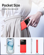 RONEGN Portable Charger with Built in Cable 10000mah USB C Power Bank Fast Charging Travel Essential Battery Pack for iPhone Samsung Android iPad etc