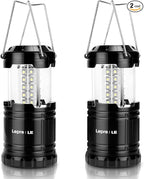Lepro LED Camping Lanterns Battery Powered, Collapsible, IPX4 Water Resistant, Outdoor Portable Lights for Emergency, Hurricane, Storms and Outages