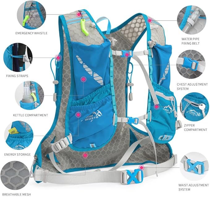 Running Hydration Vest for Men Women Water Backpack for Running 3L Running Hydration Pack for Trail Running Marathon Race Hiking