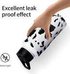 32oz Cow Print Vacuum Insulated Stainless Steel Water Bottles with Straw & Spout Lids, Double Wall Sport Bottle, Sweat-Proof BPA Free, Canteen Metal Thermo Mug Hydro Jug, Cow Print Stuff Gifts