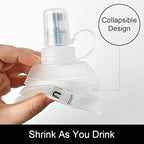 WILDREEDS 150ml Soft Flask, TPU Collapsible Soft Water Bottle for Hydration Pack, Running Vest, Folding Water Bottle for Hiking Cycling Climbing-1Pcs, White