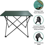 VILLEY Portable Camping Side Table, Ultralight Aluminum Folding Beach Table with Carry Bag for Outdoor Cooking, Picnic, Camp, Boat, Travel