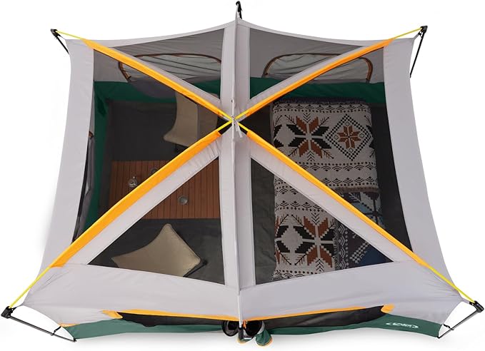UNP 2/4/6/8 Person Tent, Portable Cabin Tent, Camping Tent 4-Person Easy Set Up, Waterproof with Top Rainfly for Outdoor Camping/Hiking