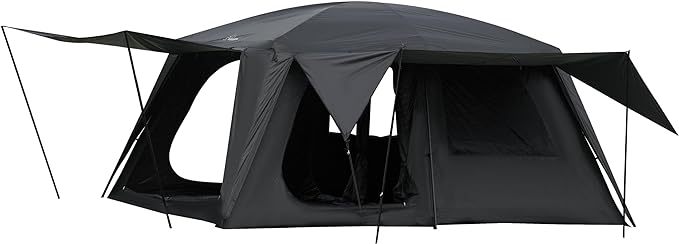 Vidalido 8-10 Person Camping Tent with 3 Door 2 Room Large Family Cabin Tents, Double Layer Waterproof Portable Glamping Tent, Big Tents for Outdoor Picnic Camping Hiking and Family Gathering