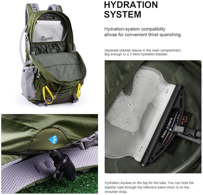MOUNTAINTOP Hiking Backpack,Lightweight Travel Backpack for Men Women Outdoor Backpacking, Camping
