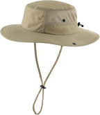 Home Prefer UPF50+ Mens Sun Hat Wide Brim Womens UV Protection Beach Bucket Hat for Fishing Hiking Snap Up Cowboy Hat