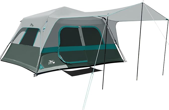 8 Person Instant Cabin Tent, Easy 60 Second Setup Family Tents for Camping, Pop up Camping Tent, Large Waterproof Tents for Outdoor Camping, Spacious Interior, Upgraded Ventilation