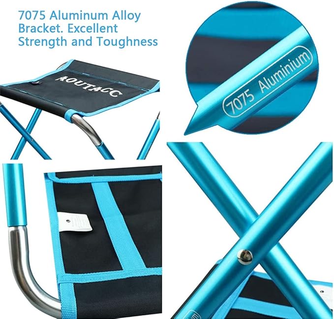 AOUTACC Ultralight Portable Folding Camping Stool for Outdoor Fishing Hiking Backpacking Travelling(XL:13"x14"x15";Large:11.8"x11"x11.4"; Medium:8.3"x9.5"x 11")