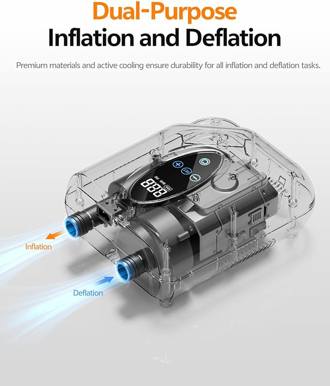 Cordless Electric Paddle Board Pump, 20 PSI SUP Pump with 15600mAh Battery, Portable Paddle Board Inflator, Air Pump for SUP, Inflatable Kayak Pump