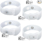 Hion Motion Sickness Bracelets Sea Sickness Wristbands for Motion Sickness/Morning Sickness/Pregnancy Nausea Anti Nausea Wristband Acupressure Nausea Bands Motion Sickness Bands（2Pairs Transparent）