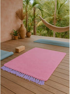 Open Road Goods Solid Color Mexican Yoga Blanket – Large Handwoven Throw for Yoga, Beach, Camping or Home – Soft and Durable Cotton Blend