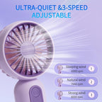 Mini Portable Fan 3 Pack, Cute Handheld Battery Operated Lightweight Small Personal Fan with 3 Speeds and USB Rechargeable Eyelash Fans for Stylish Girl Kids Women Men Office Outdoor Travel Camping