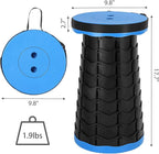 Wind Tour Portable Foldable Telescoping Stool Lightweight Collapsible Stool Retractable for Adults Outdoor Fishing Hiking Travel BBQ (Blue)
