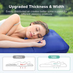 Sleeping Pad for Camping, Extra Thickness 5.5 Inch Ultralight Inflatable Sleeping Mat with Pillow Built-in Foot Pump, Compact Waterproof Camping air Mattress for Backpacking Hiking Traveling (Single)