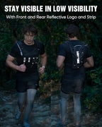 Running Vest with 2L Water Bladder, USA Original Patent, Lightweight Adjustable Chest Pack with Gear Holder, Reflective Running Hydration Vest for Women Men for Marathon