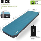 FUNDANGO Camping Self-Inflating Sleeping Pad, Single Twin Size air Foam Mattress Cot with Pump Sack for Tents Car Van Outdoor Home