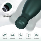 Volhoply 25oz Insulated Water Bottles 1/2/4 Pack, Double Wall Stainless Steel Vacuum Flask Keeps Cold & Hot, BPA Free Leakproof Bottle (Army Green,2 Pack)