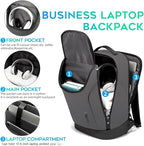 FUTURE AESTHETICS Business Smart Backpack Waterproof for women,men,Fight Approved Durable Backpack suitable as overnight and travel backpack (Grey)