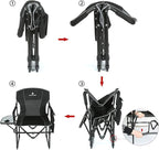 ROCK CLOUD Folding Camping Chair with Storage Pocket and Side Table Compact Portable Camp Chairs Outdoor for Camp Lawn Hiking Fishing Sports
