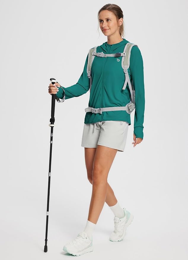 baleaf Women's Sun Protection Jacket Hoodie Clothing Lightweight Long Sleeve Sun Cover Up Shirt