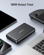 100W Power Bank, 30000mAh Laptop Portable Charger USB-C PD Fast Charging Laptop External Battery Pack for Dell,MacBook,HP,Asus,Lenovo,Steam Deck,Switch,iPhone,Galaxy, iPad and More