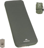 Self Inflating Sleeping Pad with Electric Pump, 4" Ultra-Thick Memory Foam Camping Pad, 40s Fast Inflating Camping Mattress Pad, 4-Season Insulated Camp Sleeping Mat for Outdoor/Travel/Tent (Single)