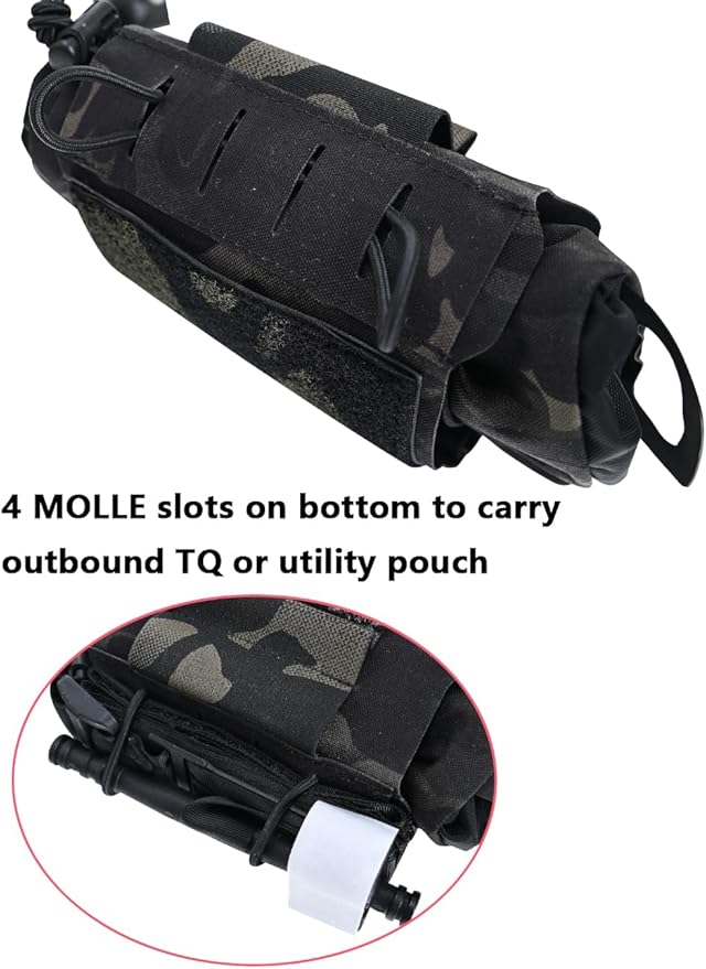 SABADO Rapid/Quick Deploy First Aid Kit Pack Tactical IFAK Pouch Two-Piece System Med Roll Carrier Hypalon Handle Outdoor Sport Hunting Bag