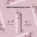 BOTTLE BOTTLE Insulated Water Bottle 24oz with Straw Lid and Handle for Sports Travel Gym Stainless Steel Water Bottles Double-Wall Vacuum Metal Leak Proof BPA-Free