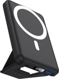 AOGUERBE for Magsafe Power Bank, 10000mAh Foldable Wireless Portable Charger with LED Display, 3 in 1 Magnetic Battery Pack with 22.5W Fast Charging for iPhone 17/16/15/14/13/12 Pro/Pro Max/Plus/Mini