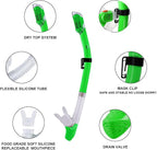 Kids Mask Fins Snorkel Set Snorkeling Packages, with Diving Mask, Snorkel, Adjustable Swim Fins, Mesh Bag, Anti-Fog Anti-Leak Snorkeling Gear for Kids for Snorkeling Swimming Diving