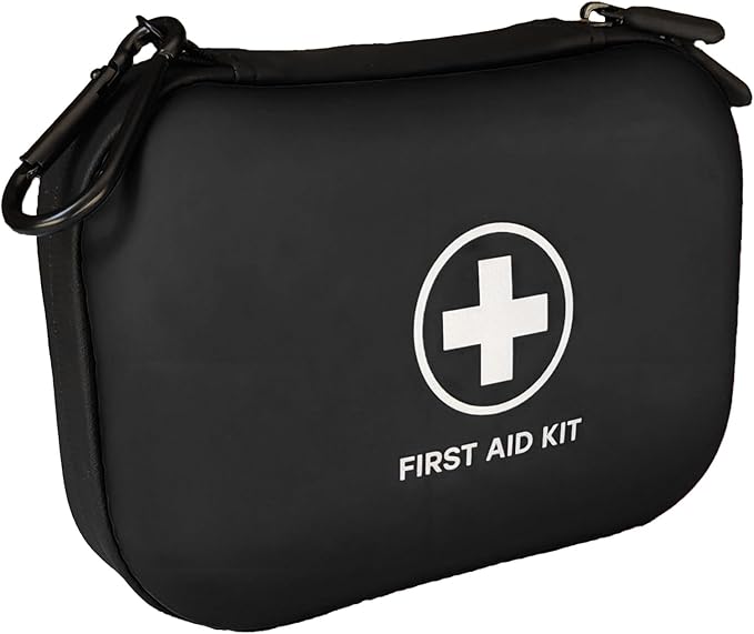 First Aid Kit 196 Piece Waterproof Hard Shell Eva Portable Survival Kit for Home, Camping, Cars, Hiking, Travel, Outdoor, Adventure Emergency Medical Kits (Black)