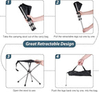 Camping Stool,Small Folding Chair,13.8" Lightweight Folding Stool Compact Backpacking Stool with Carry Bag