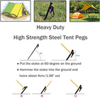 8 Pack Tent Stakes Heavy Duty Metal Tent Pegs for Camping Steel Tent Stakes 12 inch Unbreakable and Inflexible